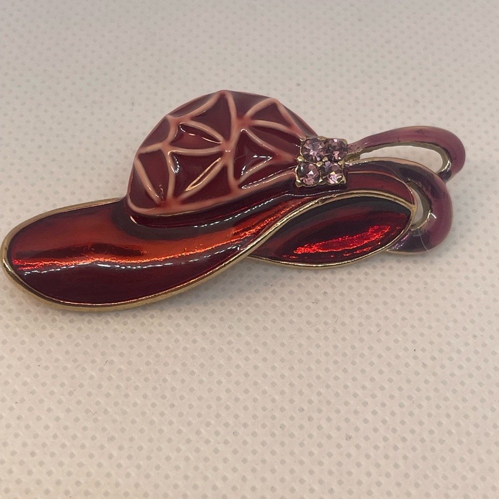 Red Hat Society Trio of Pins Fashion Jewelry - Picture 7 of 9